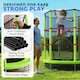 image 3 of HOMCOM Kids Trampoline Mini Bouncer w/ Enclosure Net for 3-6 Years Green