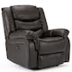 image 9 of Chester Electric Bonded Leather Automatic Recliner Heat & Massage Chair (Brown)