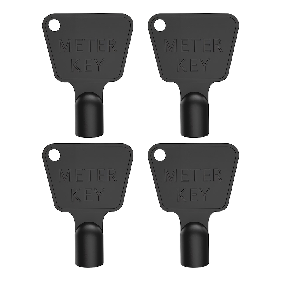 image 1 of Triangle Utility Key, Gas & Electric Meter Key with Triangular Socket - 4pcs