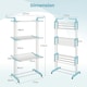 image 8 of COSTWAY 4-Tier Collapsible Laundry Rack Foldable Drying Rack Blue