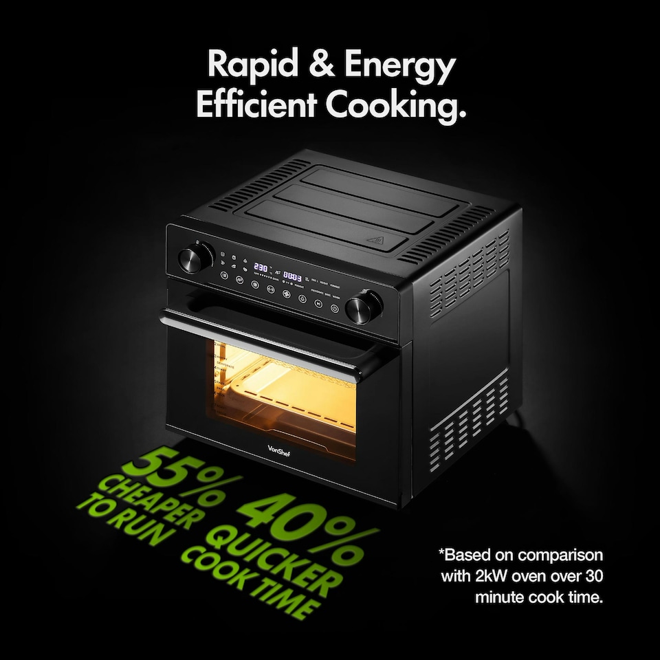 image 1 of Air Fryer Oven 18L with Rotisserie Digital Countertop 1500W