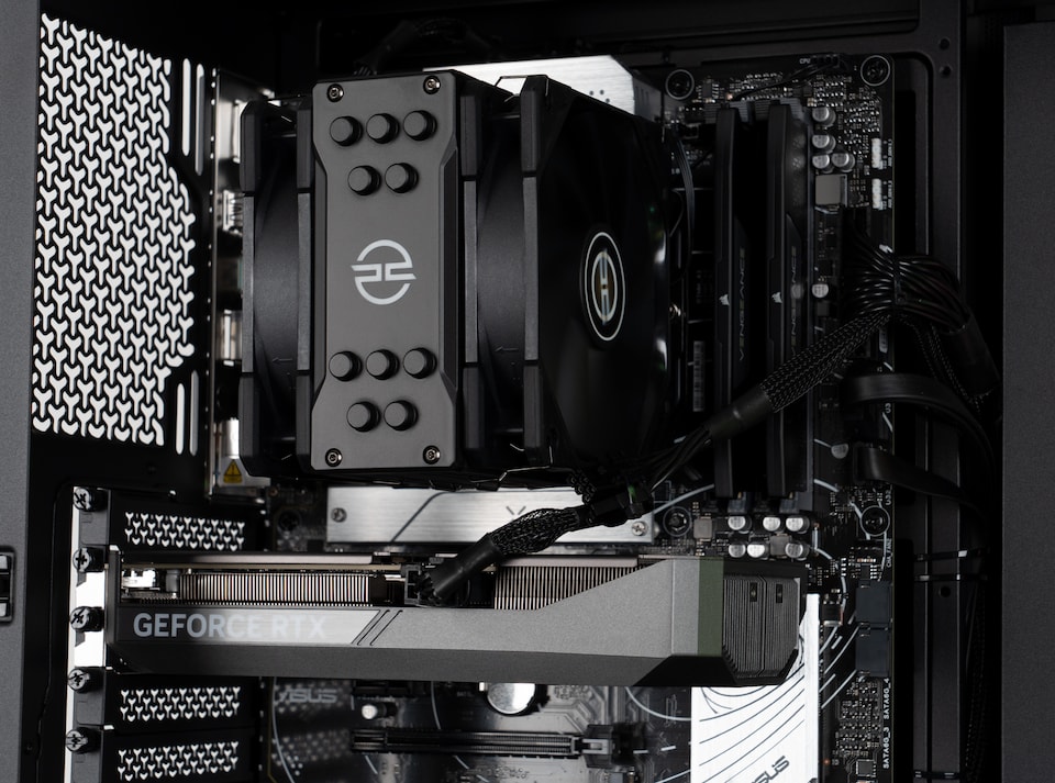 image 1 of PCSpecialist PRO Gaming PC - Ryzen 7 7700 Nvidia RTX 5060 32GB RAM 2TB M.2 SSD Windows 11 Home