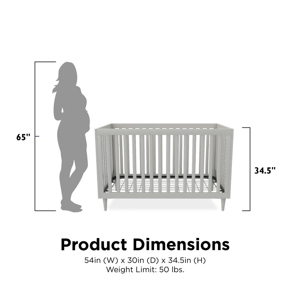 image 1 of Rowan Valley Convertible Cotbed Grey
