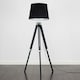 image 2 of ValueLights Clipper Tripod Black Floor Lamp