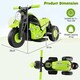 image 3 of COSTWAY 6V Kids Bubble Car Electric Motorcycle Green
