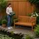 image 3 of Waterproof 5ft 1.5m Garden Furniture 3 Seater Bench Seat Cover | Green