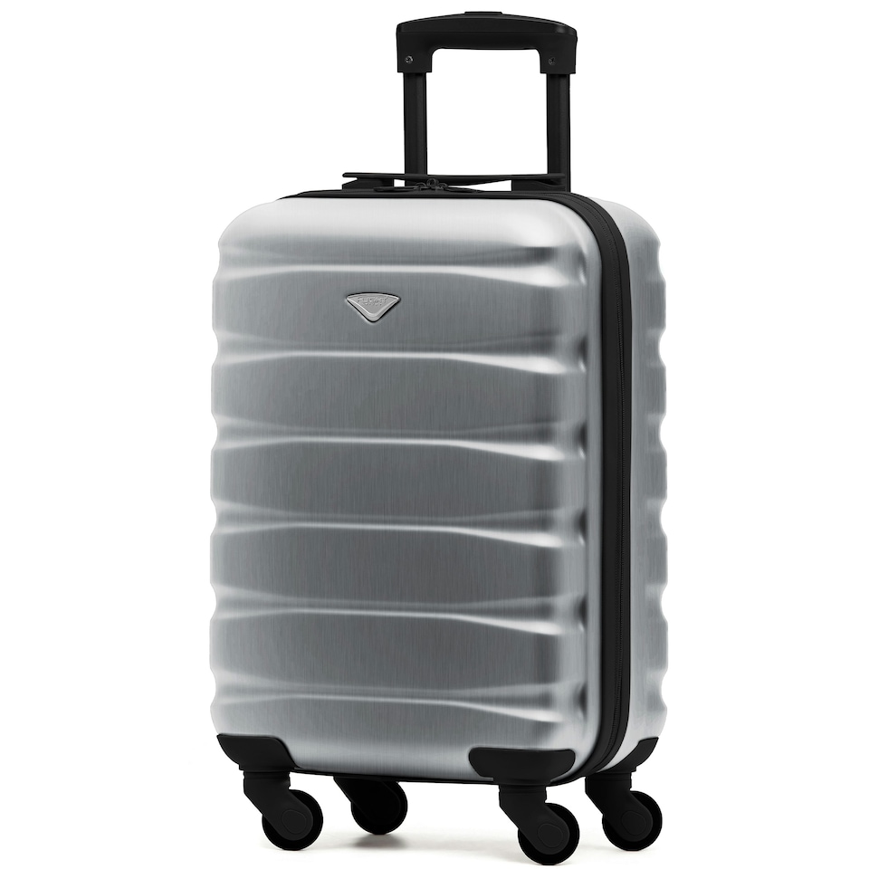 image 1 of 55x35x20cm Carry On Cabin Hard Shell Suitcase - 100+ Airlines Approved Including EasyJet (Paid), British Airways, Ryanair (Priority), TUI Chrome | Aluminium | Cabin Bag