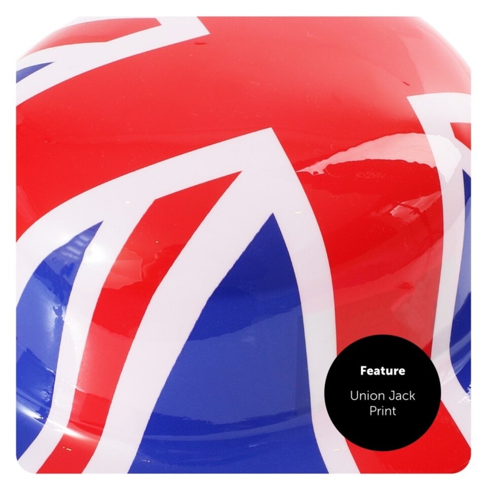image 1 of Pack of 12 Union Jack Curly Wig Red | One Size