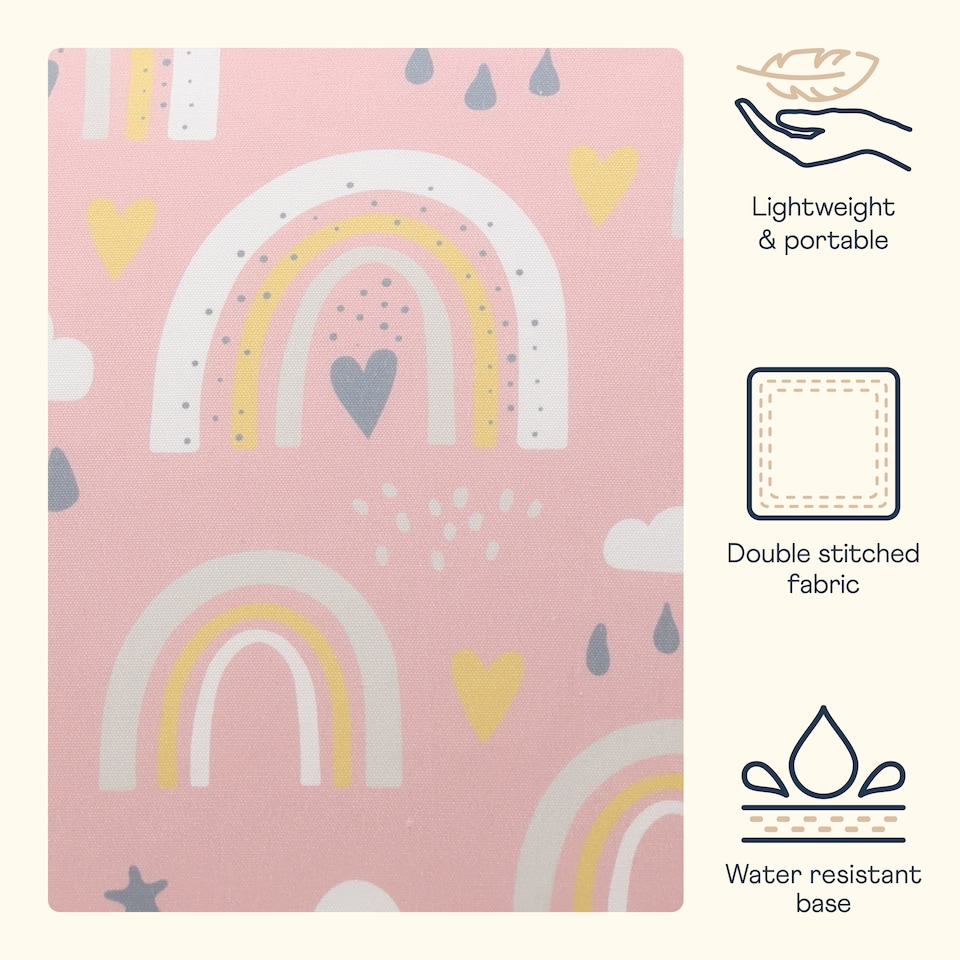 image 1 of Kids Rainbow Bean Bag Chair Pink Childrens Bean Bags | Pink | Pink | 1