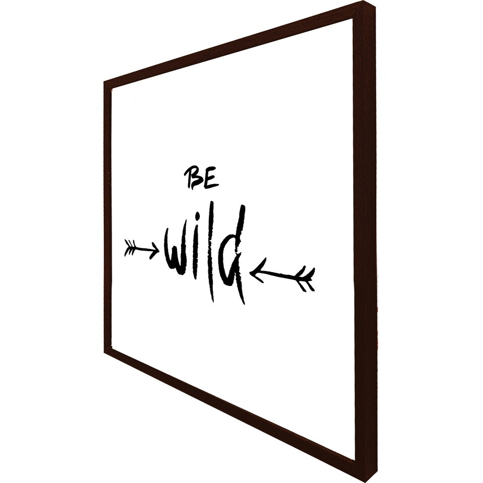image 1 of Be wild. inspirational quote (Picture Frame) White | L