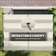 image 5 of Outsunny 4x3m Metal Pergola Gazebo Patio Sunshelter Retractable Canopy Cream | Cream
