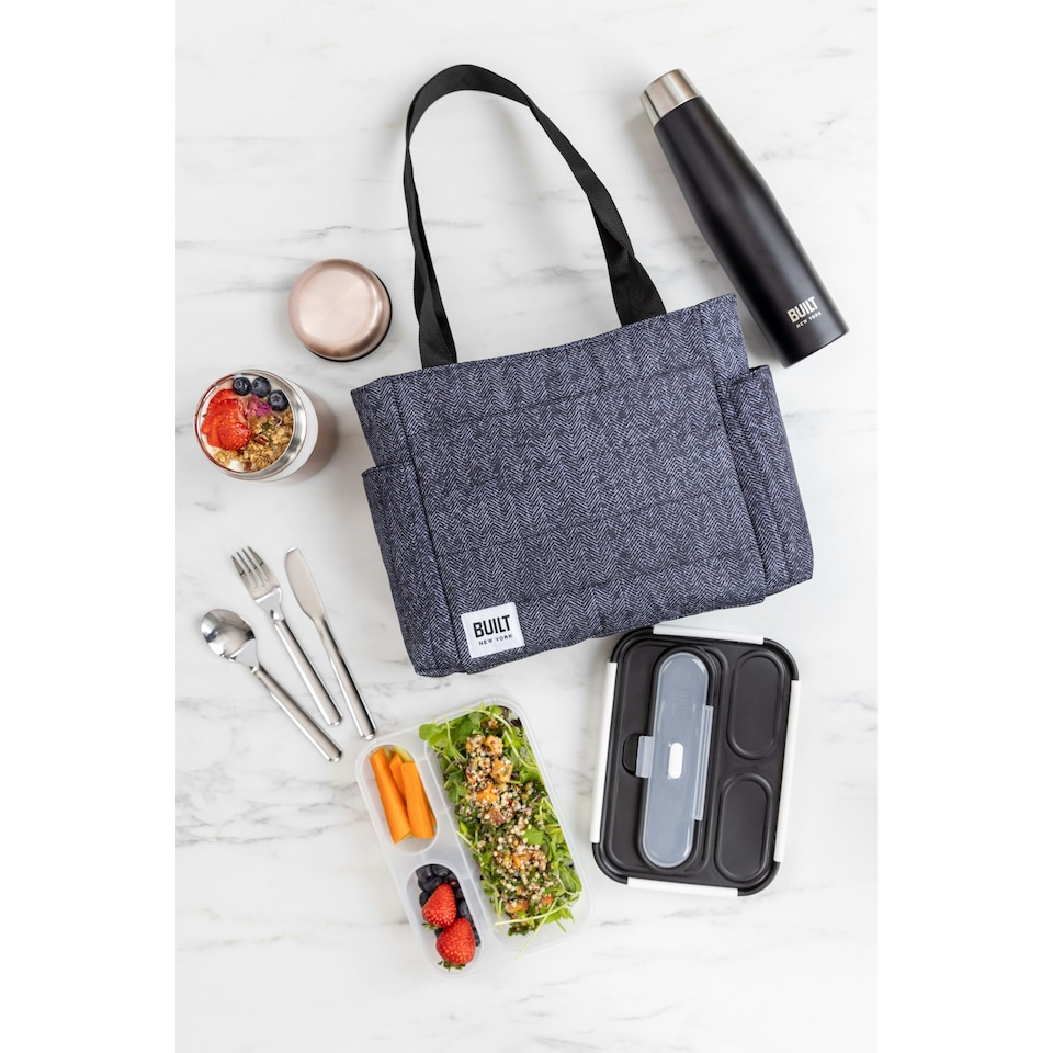 image 1 of Built Insulated Lunch Bag Tote Shoulder Strap Blue