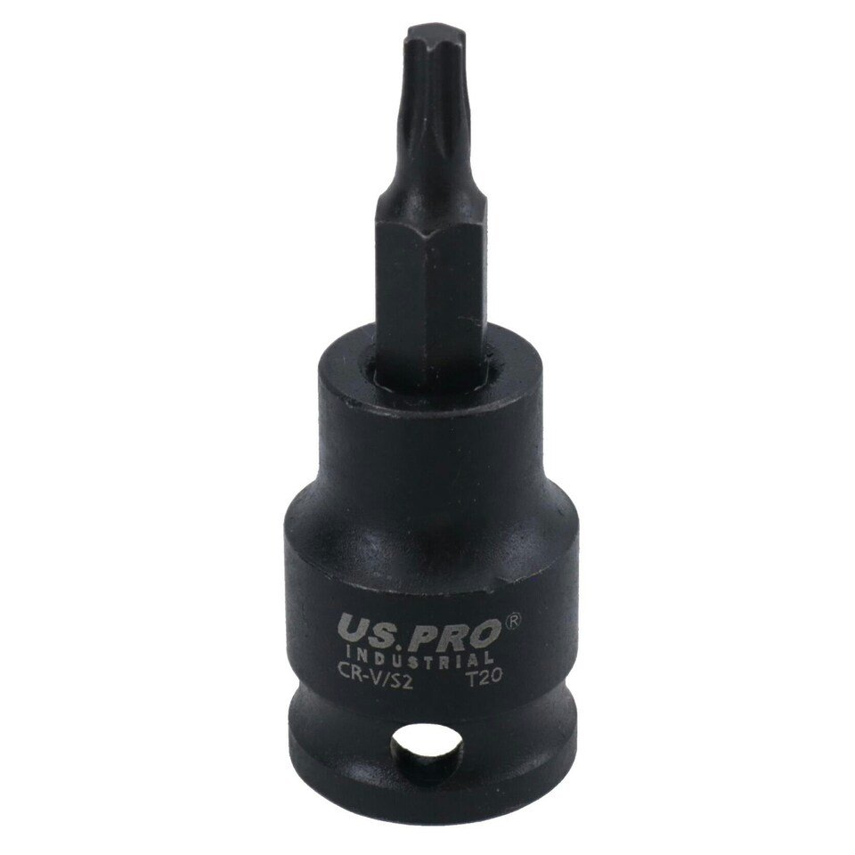 image 1 of T20 Male Torx Star Impact Impacted Shallow Short Bit Socket 3/8in drive