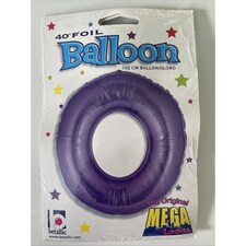 Betallic Number 0 Glitz Balloon - Purple - One Size