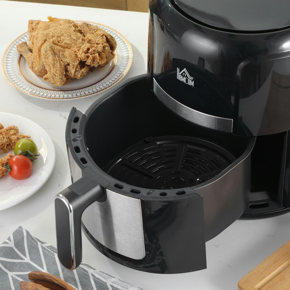 image 1 of HOMCOM Air Fryer 1300W 4L with Rapid Air Circulation Timer and Nonstick Basket