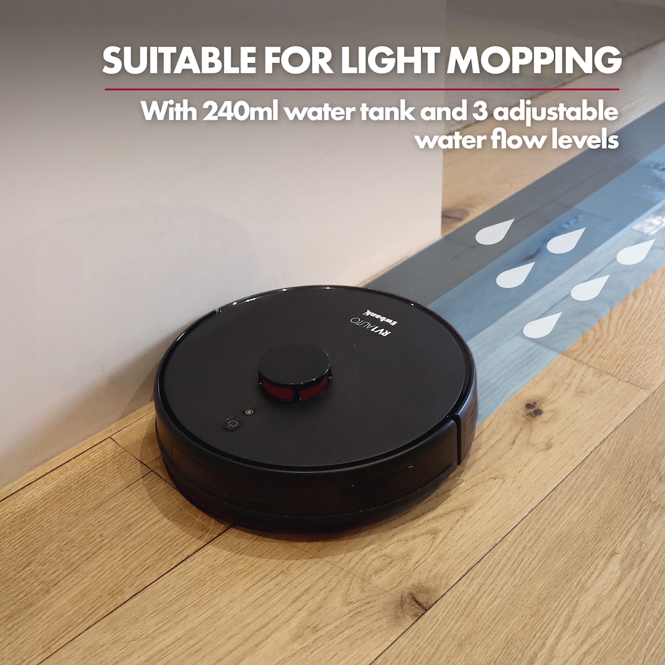 image 1 of Ewbank EWVC04604 RV1AUTO Robot Vacuum Cleaner & Mop, 5000Pa Suction, Auto-Empty Dock, LiDAR Navigation, Wi-Fi App & Voice Control, 150 Min Runtime