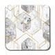 image 1 of geometric marble pattern with gold glitter (Coaster)