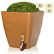 image 2 of Primrose Aged Rust Effect Flared Square Planter Plant Pot 76cm