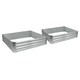 image 1 of Harbour Housewares Square Galvanised Steel Raised Garden Beds - 120cm x 120cm - Silver - Pack of 2 Silver