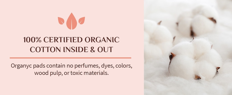 image 1 of Organyc Maternity Pads (Hospital Use) - 24 Pads Total (2 Packs of 12)