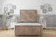 image 1 of Sloomy Lancaster Mink Naples Bed Frame With 50" Upholstered Headboard 5' King