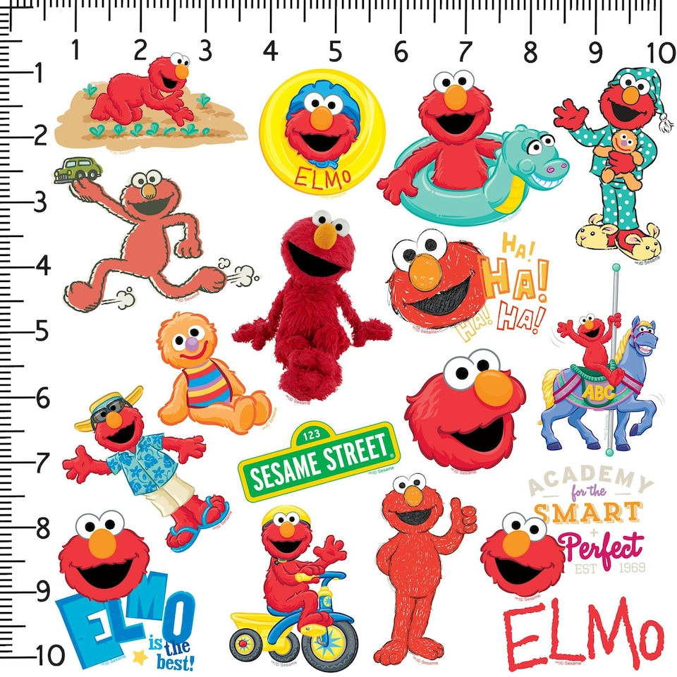 image 1 of Sesame Street Deluxe Elmo Stickers (Pack of 50) - Multicoloured - One Size