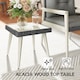 image 7 of Outsunny 5-Pieces Rattan Patio set with Acacia Wood Top Coffee Table | Grey | Grey | 1