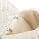 image 5 of Set of 2 Corner White Wash Wicker Laundry Basket with a Oatmeal Lining White | White