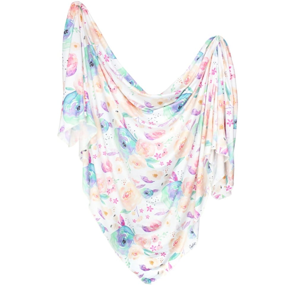 image 1 of Copper Pearl Knitted Swaddle Blanket Bloom
