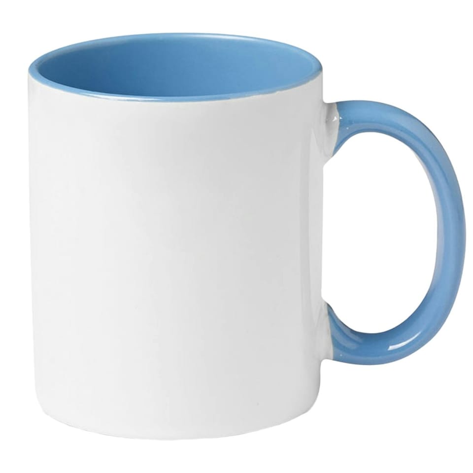 image 1 of MidOcean Sublimcoly Two Tone Sublimation 300ml Mug - White/Royal Blue - One Size