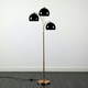image 2 of ValueLights Dantzig Polished Copper Floor Lamp with Black Dome Shade