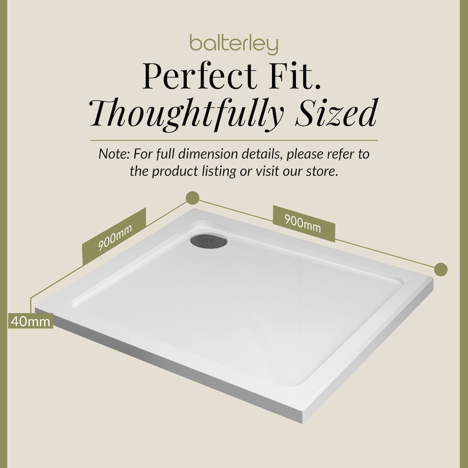 image 1 of Balterley Premium Square Shower Tray | White | White | 1