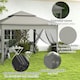 image 6 of Outsunny Garden Folding Tent Heavy Duty Pop Up Gazebo for Party Dark Grey