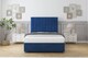 image 2 of Sloomy Kansas Navy Plush Divan Bed Base 4 Drawers With 54 Inch Floor Standing Headboard | Blue | Navy | Small Double | 1