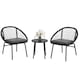 image 1 of Outsunny 3 Piece Garden Furniture Set, Bistro Set withChairs&1 Table