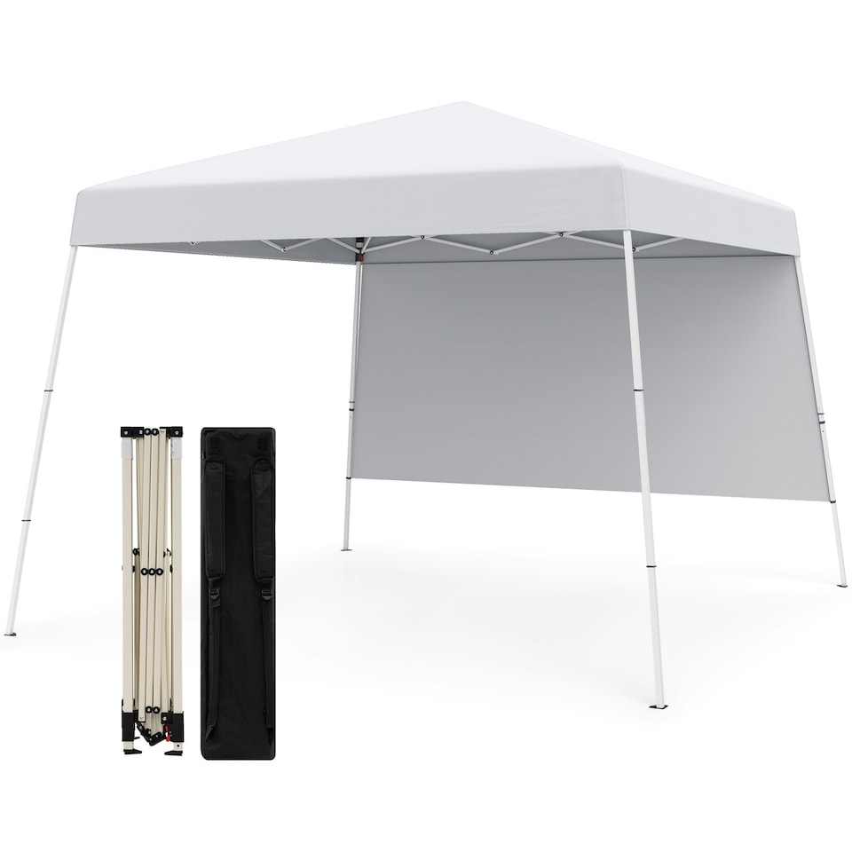 image 1 of COSTWAY 3m x 3m Pop up Canopy Tent Garden Gazebo White
