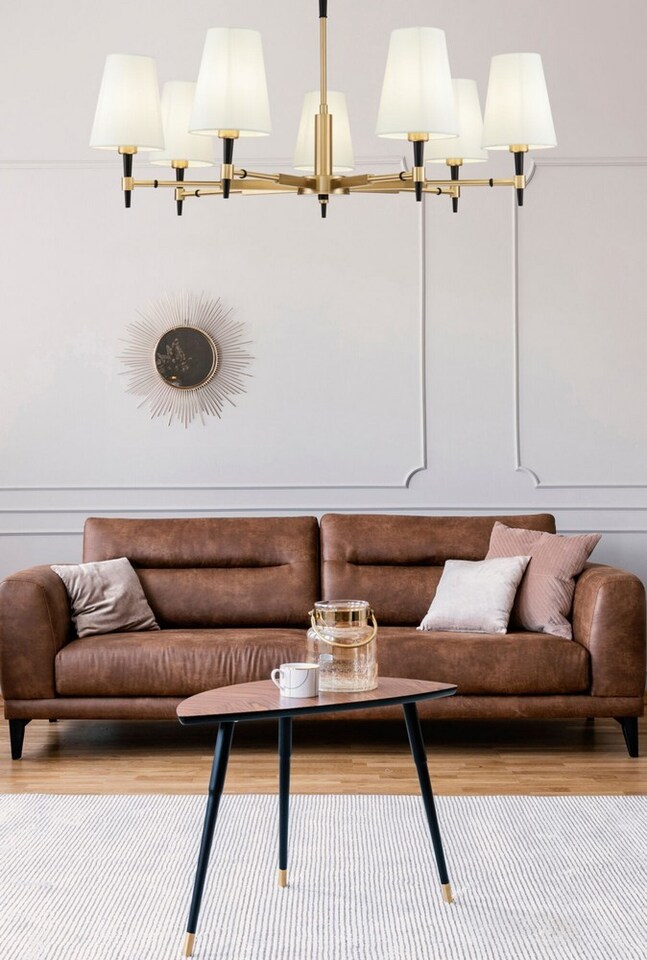 image 1 of Zaragoza Chandelier Brass, 7 Light, E14