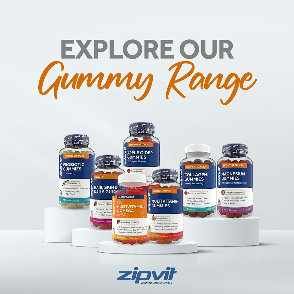 image 1 of Zipvit Multivitamin & Omega Gummies for Adults, 16 Vitamins, 60 Veggie Gummies, Supports Heart, Brain & Vision