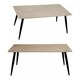 image 2 of Centre Table White Black Stone Metal Melamin MDF Wood N/A