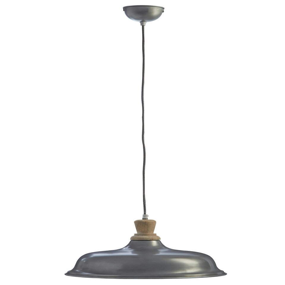 image 1 of Interiors by Premier Small Pendant Light with Zinc Finish