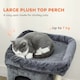image 3 of PawHut 66cm Small Cat Tree for Large Adult Kittens Up to 7 KG, Cat Tower with Large Top Perch, 2 Condos, Sisal Scratching Post, Toy Ball, for Climbing, Relaxing, Playing, Dark Grey