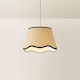 image 4 of ValueLights Dutton Natural Black Trim Scallop Small Ceiling Lamp Shade | Black