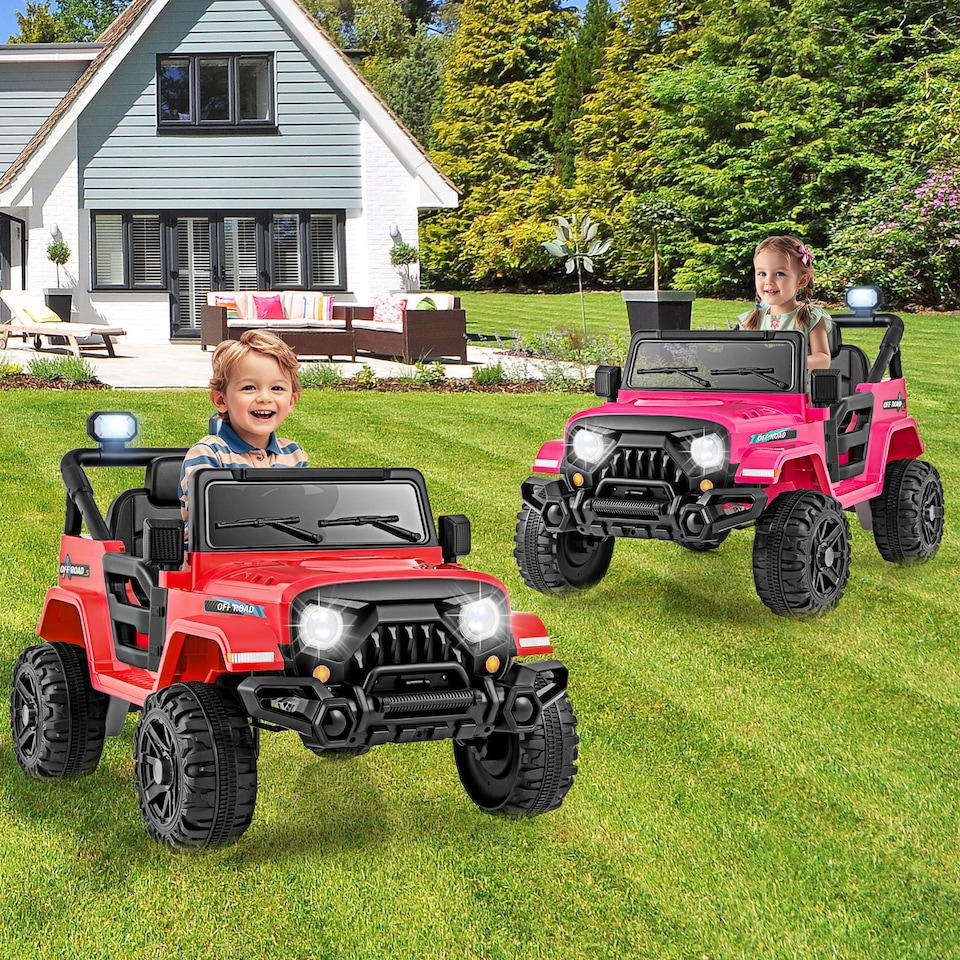 image 1 of COSTWAY 12V Kids Battery Powered Toy Vehicle Ride Pink