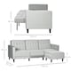 image 7 of HOMCOM Upholstered Sofa Bed Reversible Sectional Sofa Set Velvet-Touch Sleeper