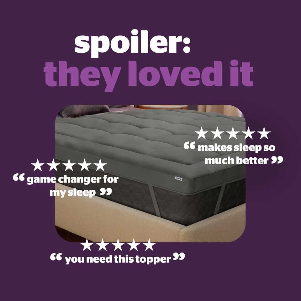 image 1 of Silentnight Deep Sleep Ultimate Mattress Topper 1000, 10cm Thick, Grey, Single
