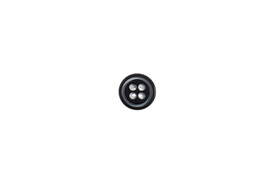 Trimits Black & White 22mm Round 2 Tone Buttons for Dressmaking - each