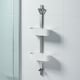 image 1 of Showerdrape Elements White 2 Tier Basket Hanging Shower Caddy | White | 1