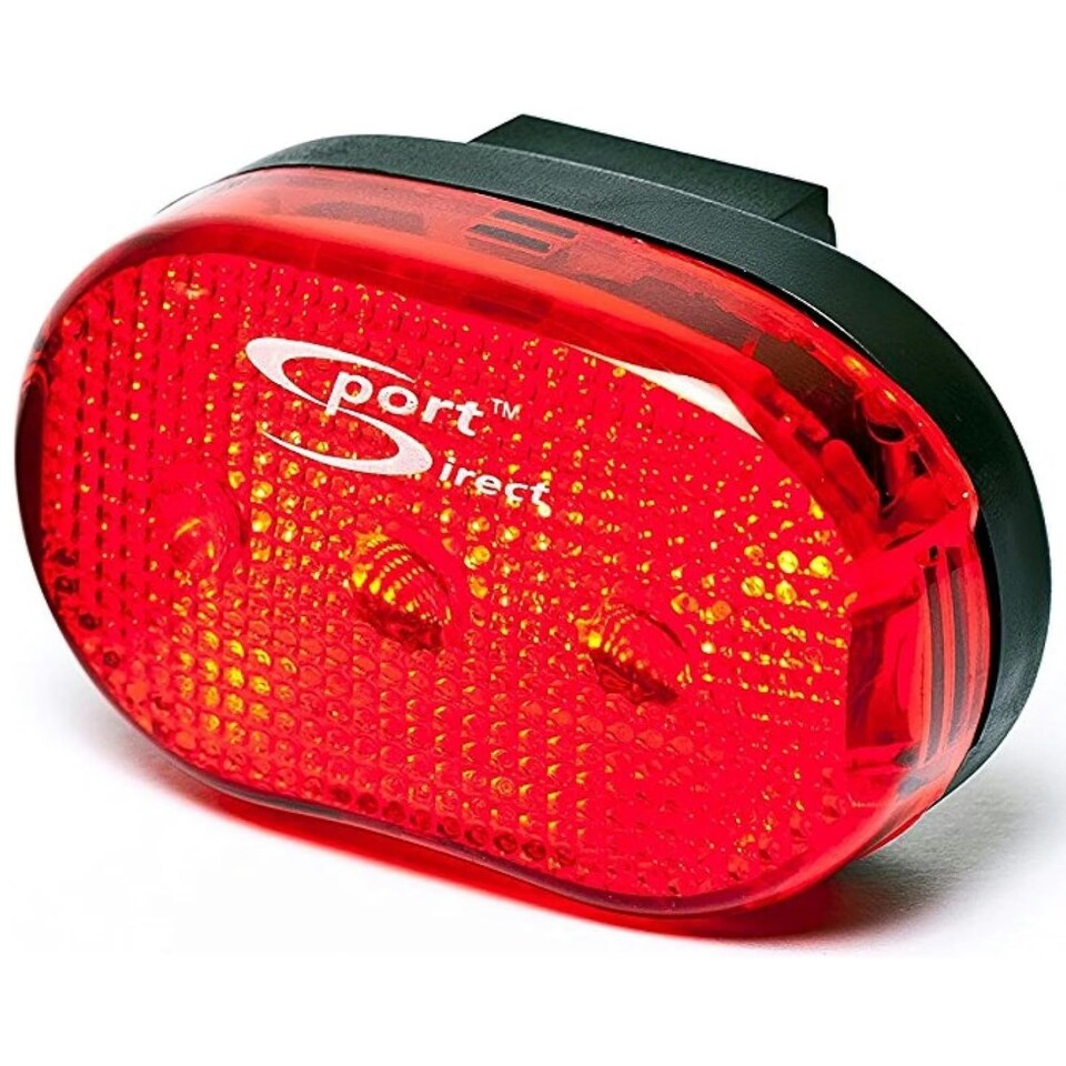 image 1 of Sport Direct 3 x Red Mega Bright LEDs Rear Bike Light. Run time of 220hrs+*