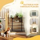 image 8 of PawHut 74-100cm Adjustable Metal Pet Gate Safety Barrier w/ Auto-Close Black
