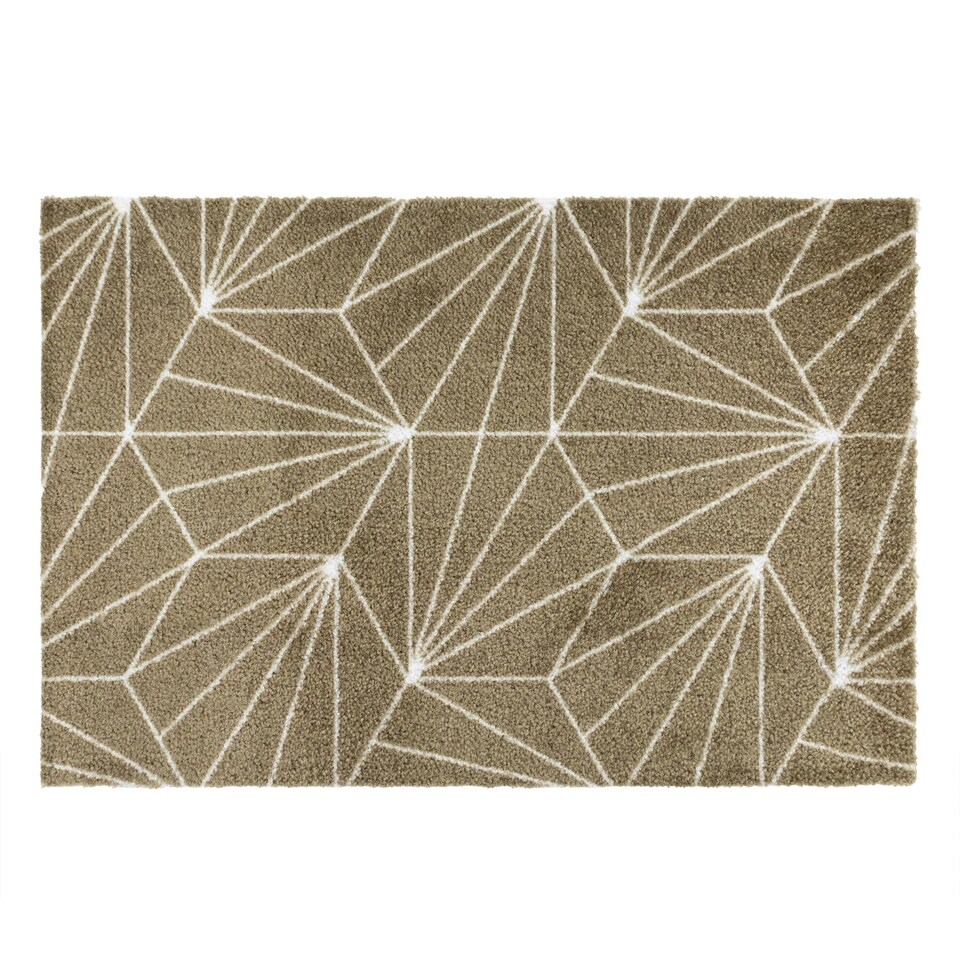 image 1 of JVL Mega Doormat - 50x75cm, Brown Geo